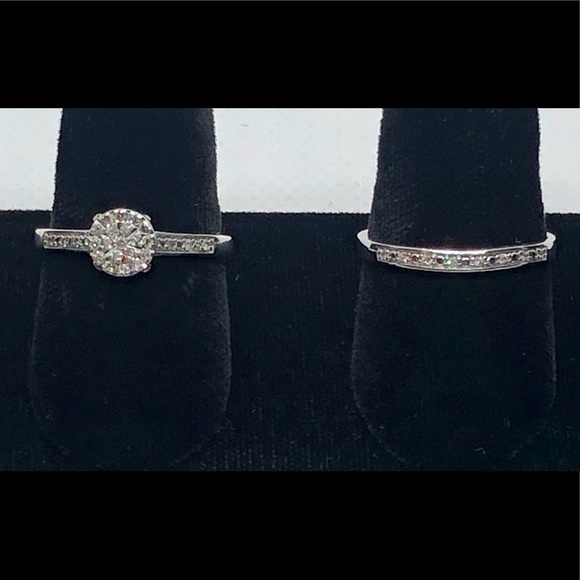 NWT: .2 CTTW DIAMOND / .925 SS BRIDAL SET SIZE 7 - Picture 6 of 15
